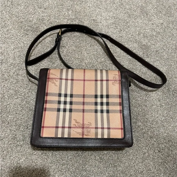 BURBERRY Haymarket Check Canvas Small Paisley Crossbody Bag - Picture 13 of 16